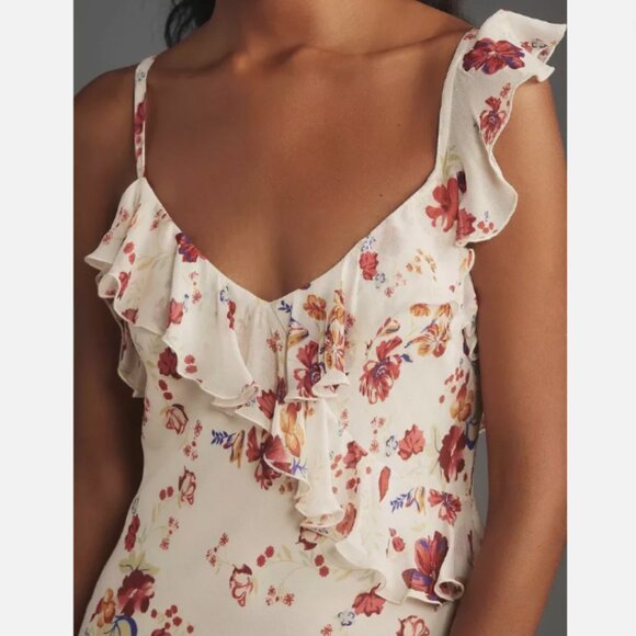 Brand New Let Me Be Sleeveless Ruffle Maxi Dress - Picture 5 of 9